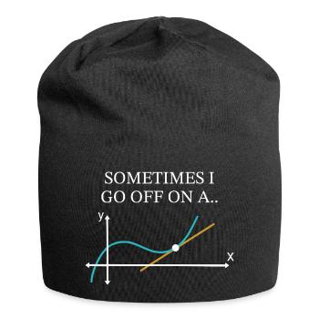 Manchmal schweife ich ab, komische Mathematik - Jersey-Beanie - Schwarz - Vorne