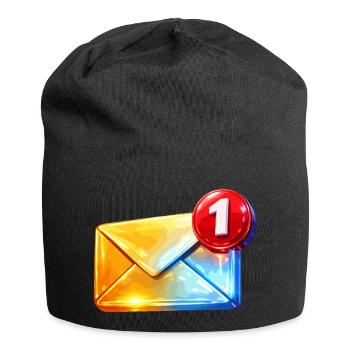 Erste Abzeichen-E-Mail - Jersey-Beanie - Schwarz - Vorne