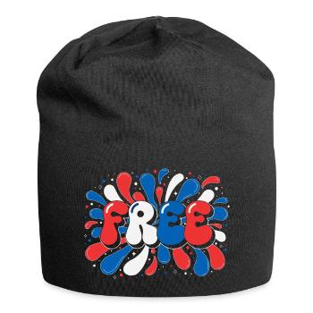 Liberté en éclats tricolores - Bonnet en jersey - noir - Devant
