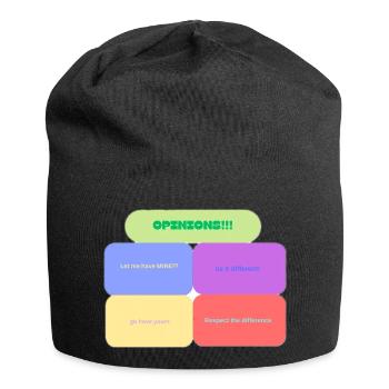 Opinions! Colorful Blocks - Jersey Beanie - black - Front