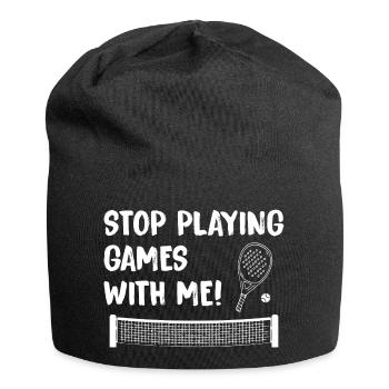Padel_Funny_Stop_Playing_Games_With_Me - Jersey Beanie - black - Front