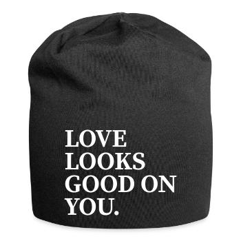 Love Looks Good On You | Minimum Odds - Jersey Beanie - black - Front