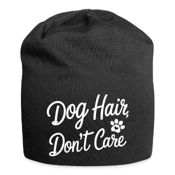 Je me fiche des poils de chien - Bonnet en jersey - noir - Devant