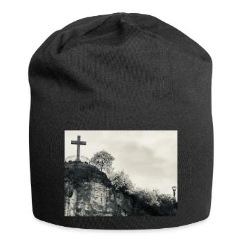 Stone Hill avec croix - Bonnet en jersey - noir - Devant