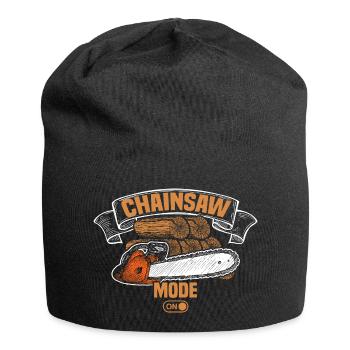 Chainsaw fashion wood making lumberjack woodsman - Jersey Beanie - black - Front