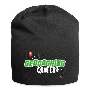 geocache geocacher scavenger hunt geocaching-queen - Jersey Beanie - black - Front
