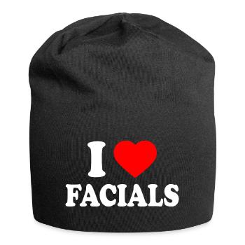 I love facials - Bonnet en jersey - noir - Devant