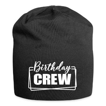 Birthday Crew Matching Group Birthday Party Outfit - Jersey Beanie - black - Front