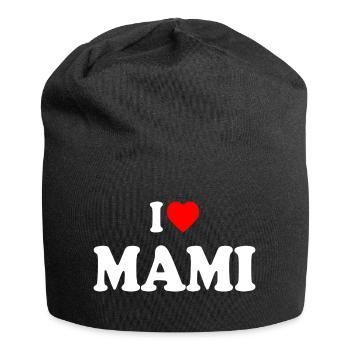 I love mami - Jersey Beanie - black - Front