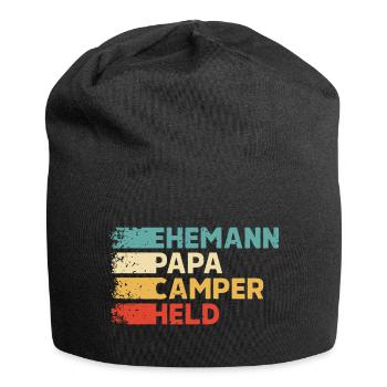 Camping Ehemann Papa Camper Held Wohnmobil - Jersey-Beanie - Schwarz - Vorne