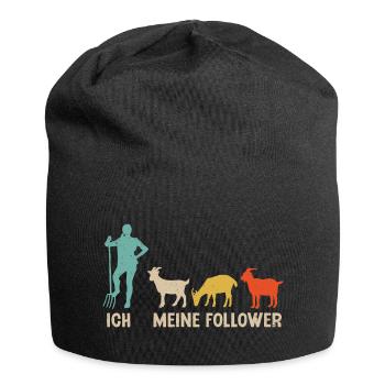 Ziegen Ziegenbock Landwirtin Ziege - Jersey-Beanie - Schwarz - Vorne