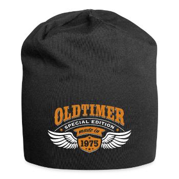 Oldtimer Made in 1975 - Geburtstag - Geschenk - Jersey-Beanie - Schwarz - Vorne