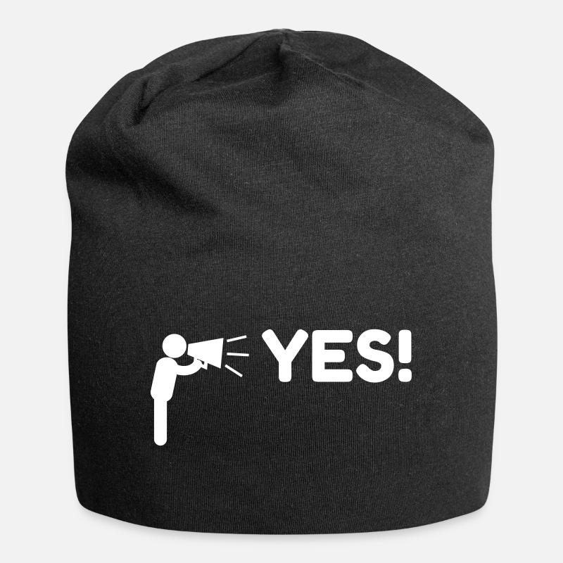 Megaphon JA! - Jersey-Beanie - Schwarz