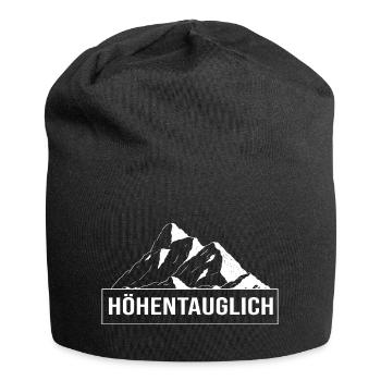 bergwandern alpin höhentauglich wanderzeit gipfel - Jersey-Beanie - Schwarz - Vorne