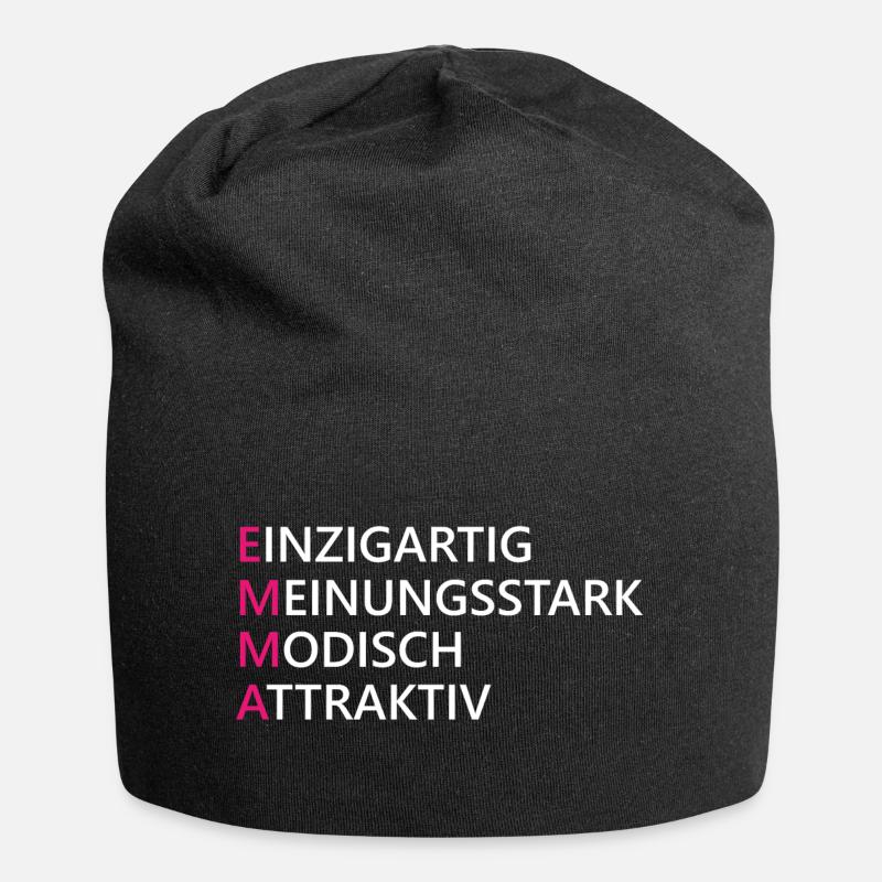 Emma Name Geschenk - Jersey-Beanie - Schwarz