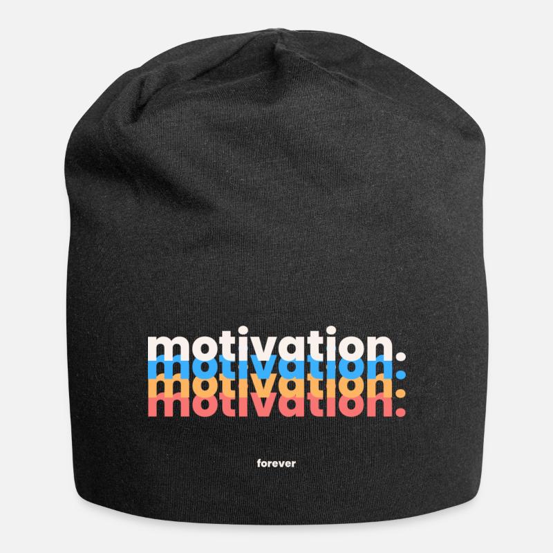 MOTIVATION. - Jersey-Beanie - Schwarz