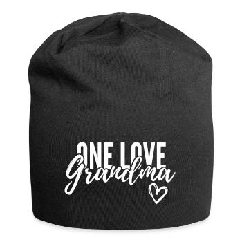 EINE LIEBE OMA. OMA GESCHENK. - Jersey-Beanie - Schwarz - Vorne