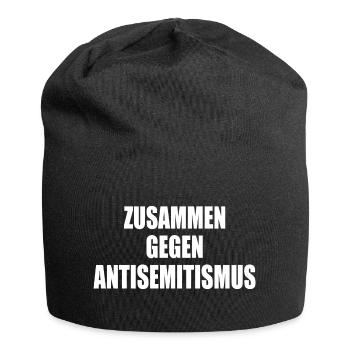 zusammen gegen antisemitismus - Jersey-Beanie - Schwarz - Vorne
