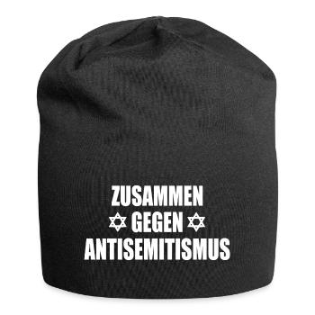 zusammen gegen antisemitismus - Jersey-Beanie - Schwarz - Vorne