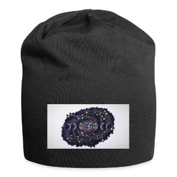 Mondphasen-Sternbild Mosaik - Jersey-Beanie - Schwarz - Vorne