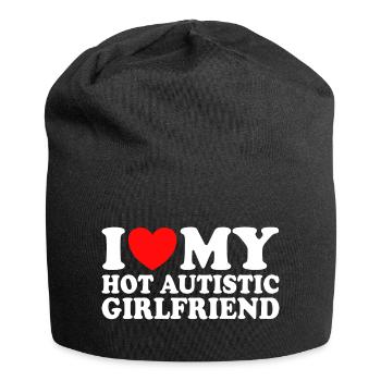 Adore Ma Copine J'aime Ma Petite Amie Autiste - Bonnet en jersey - noir - Devant