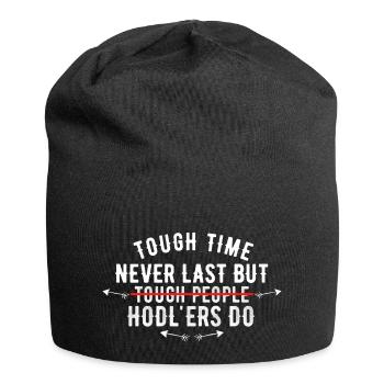 Tough time never last but HODLers do - HODL Crypto - Jersey Beanie - black - Front