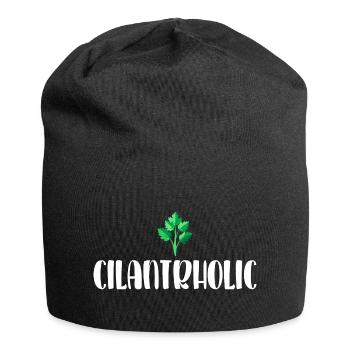 Cilantrholic Nourriture Herbe J'aime La Coriandre - Bonnet en jersey - noir - Devant