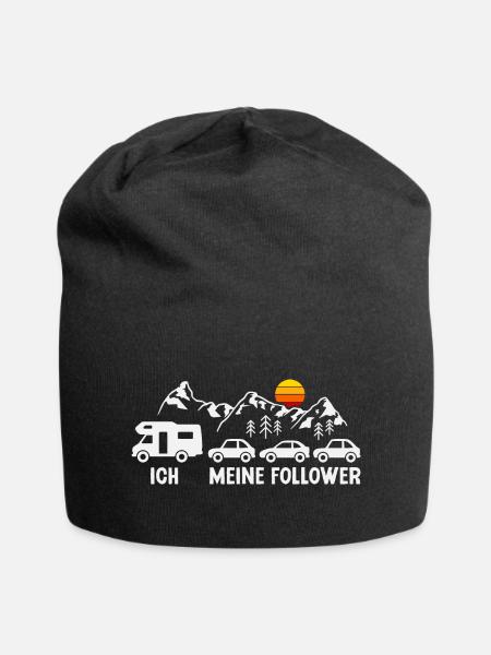 Camping Meine Follower Wohnmobil Camper - Jersey-Beanie - Schwarz