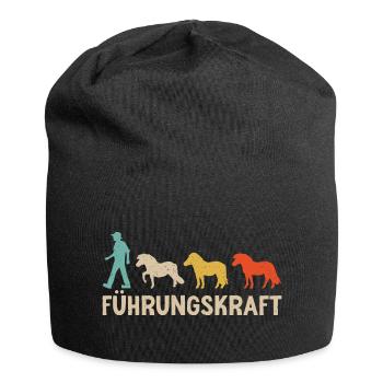Shetland Pony Führungskraft Pferde Reitsport - Jersey-Beanie - Schwarz - Vorne