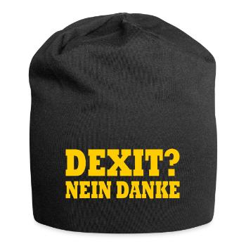 Dexit nein danke - Jersey-Beanie - Schwarz - Vorne