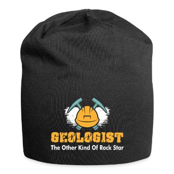 Geologist Rock Star | geologist - Jersey Beanie - black - Front
