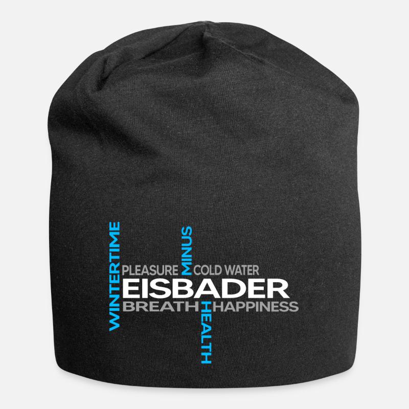 winterbader eisbader polar arktis kältebad eisbad - Jersey-Beanie - Schwarz