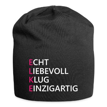 Elke Name Geschenk - Jersey-Beanie - Schwarz - Vorne