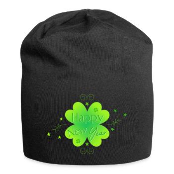 Happy New Year - Jersey-Beanie - Schwarz - Vorne