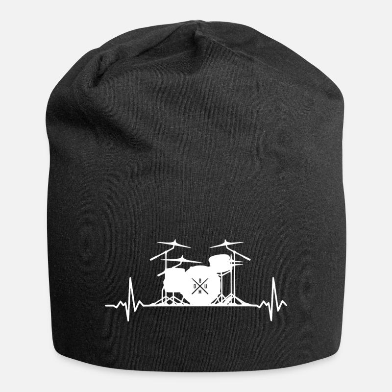 Batteur - Drums Heartbeat - Bonnet en jersey - noir