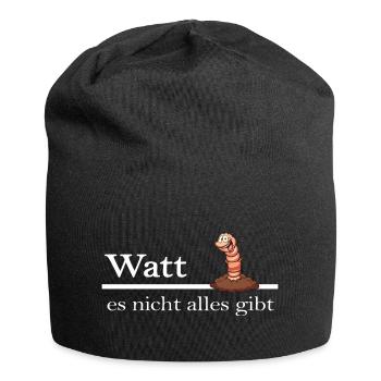 wattwandern wattwurm moin moin nordsee - Jersey-Beanie - Schwarz - Vorne