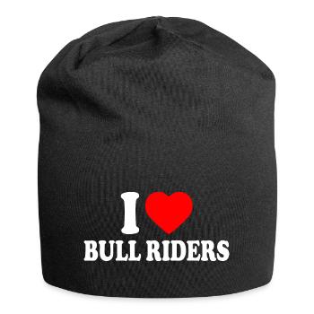 I love bull riders - Bonnet en jersey - noir - Devant