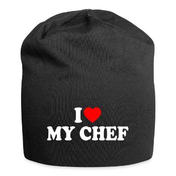 I love my chef - Jersey Beanie - black - Front
