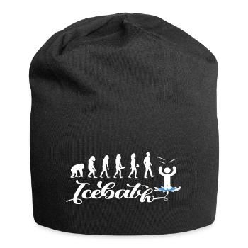 icebath evolution winter bather winter swimming cold - Jersey Beanie - black - Front