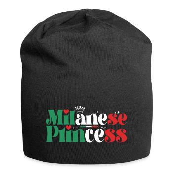 Princesse Milanaise Famille Italienne - Bonnet en jersey - noir - Devant
