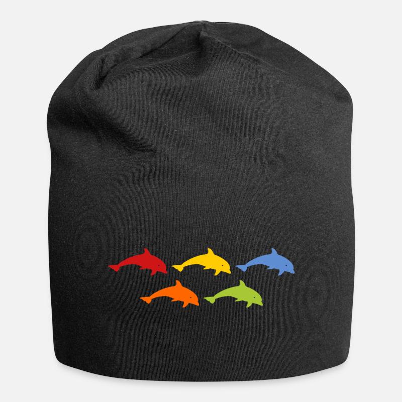 Delfine - Jersey-Beanie - Schwarz