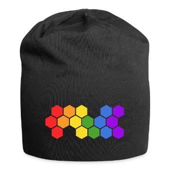 lgbt pride love gay human pan queer lgbtq rules - Jersey Beanie - black - Front