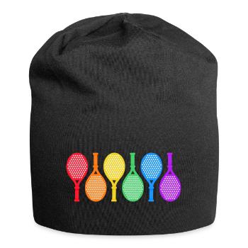 padel padeltennis paddle padel player rainbow - Jersey Beanie - black - Front