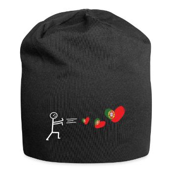 portugal portugais portugais porto lisbonne - Bonnet en jersey - noir - Devant
