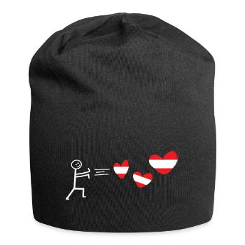 wien österreich salzburg österreicher austria love - Jersey-Beanie - Schwarz - Vorne