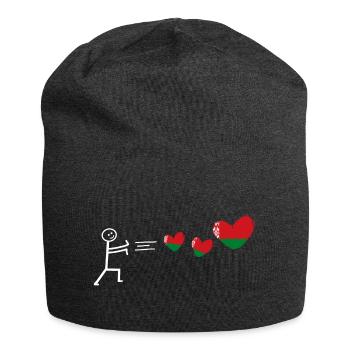 weißrussland belarus belarusian flag fahne minsk - Jersey-Beanie - Anthrazit - Vorne