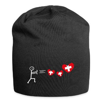 pays suisse suisse drapeau suisse suisse - Bonnet en jersey - noir - Devant