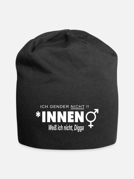 Ich gender nicht *innen Weiß ich nicht Digga - Jersey-Beanie - Schwarz