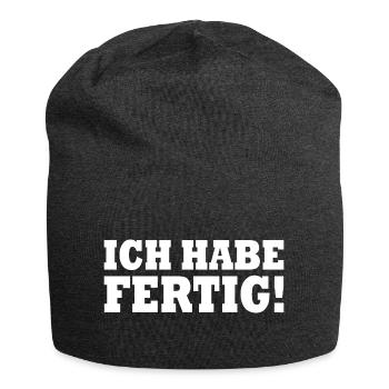 Ich habe fertig - Jersey-Beanie - Anthrazit - Vorne