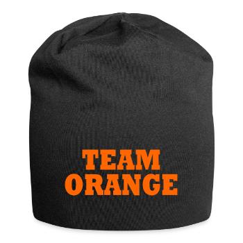 Team orange - Jersey Beanie - black - Front
